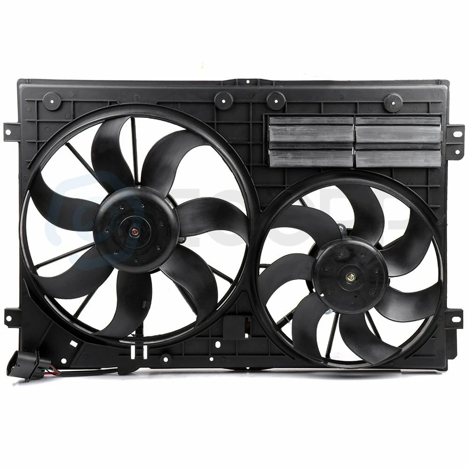 AC Condenser Cooling Fan Kit For 2005-2010 Volkswagen Jetta 2006-2013 Audi A3 - Image 2 of 4