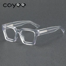 Full Rim Thick Acetate Eyeglass Frames Transparent Clear Glasses New Spectacles