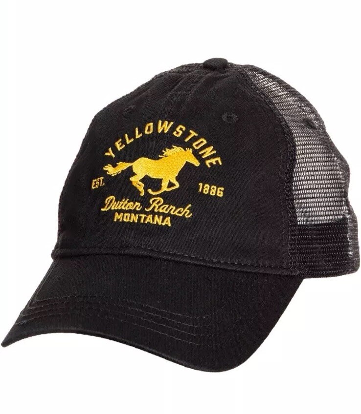 Yellowstone Dutton Ranch Horse Logo Men's Adjustable Hat Black, One Size