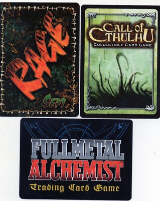 Fullmetal Alchemist / Rage / Call Of Cthulhu individuelle Sammelkarten 