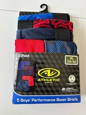 Athletic Works 5 Package Performance Boxer Briefs Size 14/16 Boys