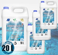 20 Liter Destilliertes Wasser | 4 x 5L Qualität | Premium Entmineralisiert TOP
