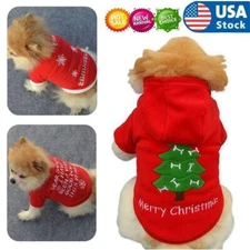 Winter Pet Dog Warm Jacket Coat Puppy Christmas Clothes Sweater Apparel Outfit