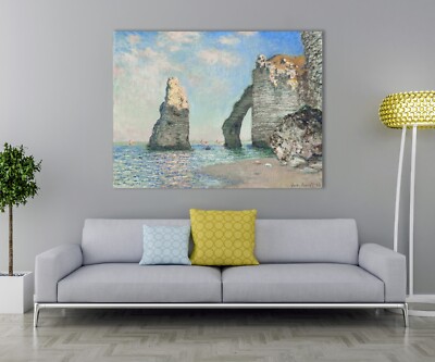 Claude Monet's The Cliffs at Etretat (1885) Canvas Wall Art ,Claude Monet Poster