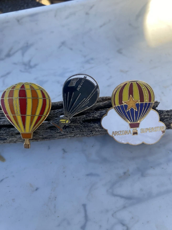 Collection of 12 Vintage Hot Air Balloon Tie Tack Style Pins - Image 3 of 4