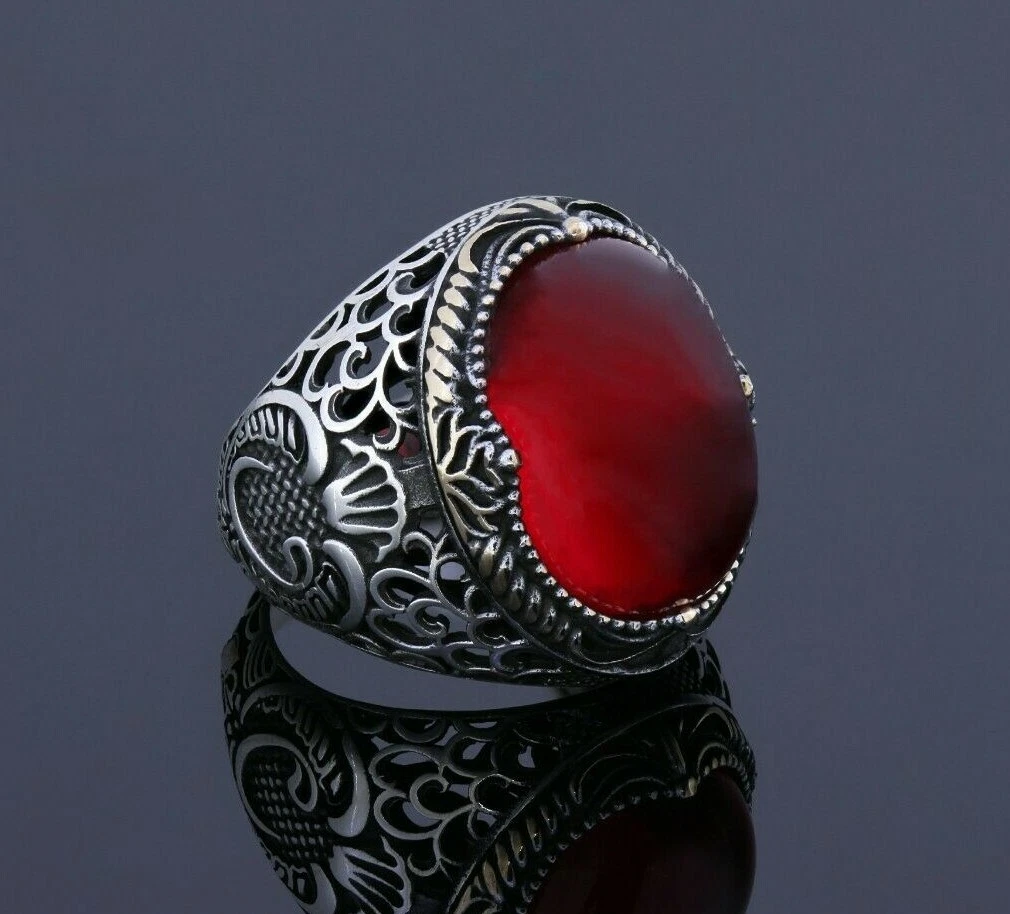 Buy 22Kt Gold Semi Precious Ruby Ring For Men 94VG8141 Online from Vaibhav  Jewellers