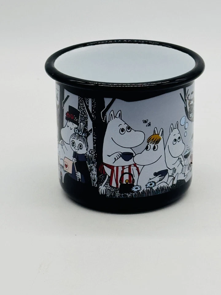 Muurla Moomin Picnic Enamel Coffee Cup Retired Tove Jansson 12 oz - Image 2 of 4