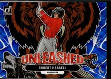 2023 Donruss #U17 Robert Hassell Unleashed Blue #/249 Washington Nationals