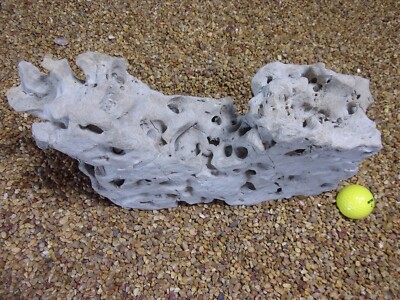 18# Texas/TN Holey Rock 09''x15''x03'' Aquarium Reptile Honeycomb Limestone