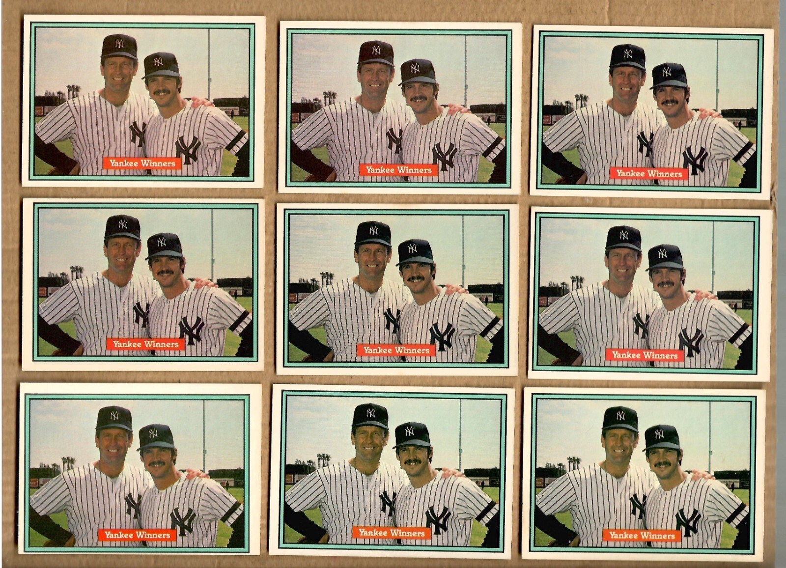 RON GUIDRY / TOMMY JOHN (9) CARD LOT 1982 DONRUSS #558 NEW YORK YANKEES