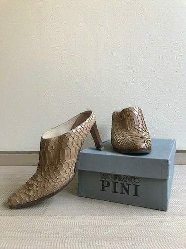 Scarpa sabot in pitone con tacco Gianfranco Pini | eBay