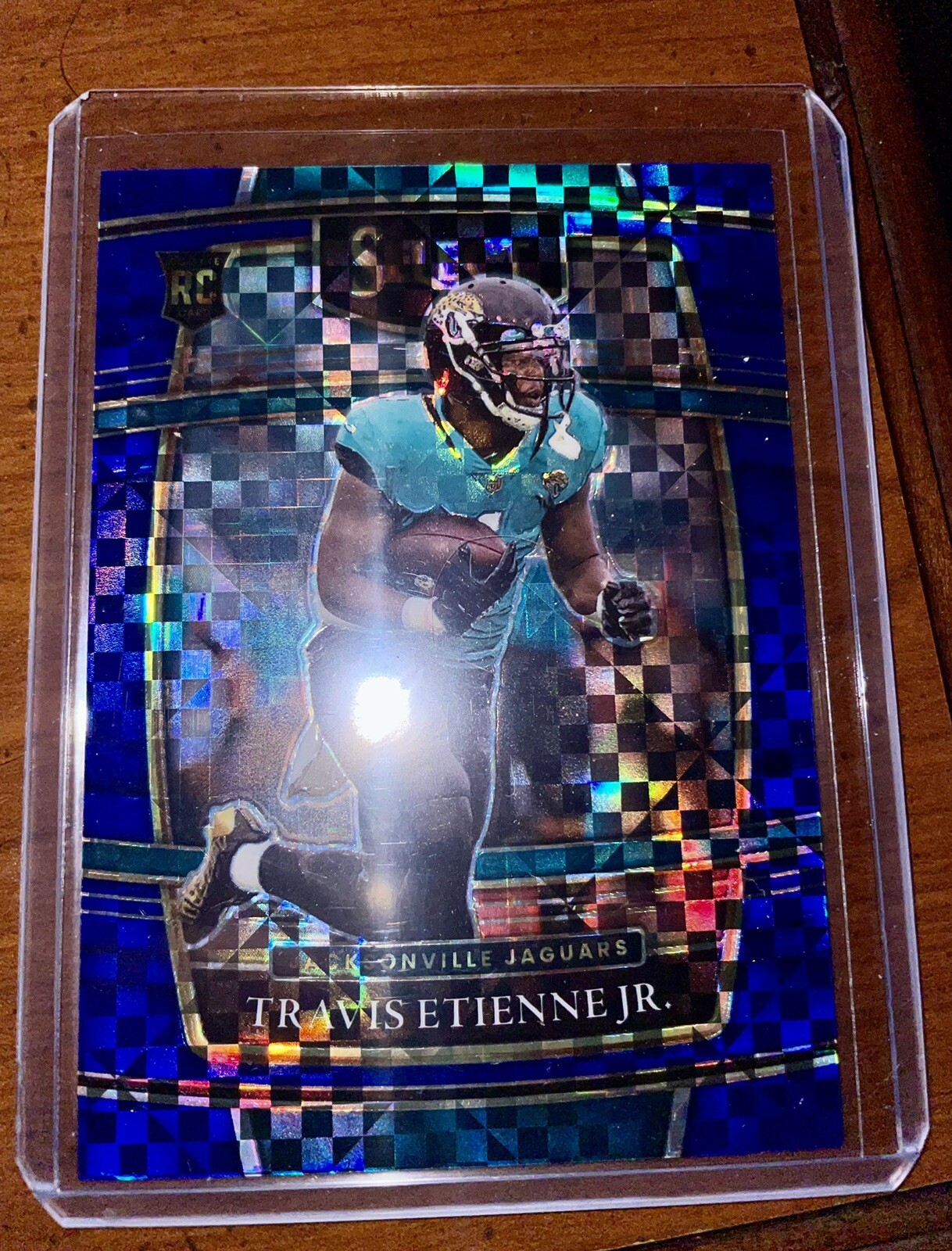 2021 Panini Select #54 Travis Etienne Jr Blue Checkerboard Prizm /199 Rookie RC