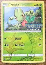 Treecko 8/168 MP Cosmos Holo Swirl Celestial Storm Stamp Pokemon Promo 2018