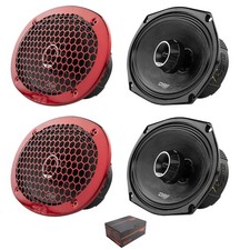 6x9" 275 Watt RMS 4-Ohm Motorcycle Mid Loudspeaker Built-in Tweeter 2 Pair DS18