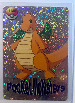 DRAGONITE Pocket Monsters Pokémon Japanese Anime Vending Foil Prism Sticker NM