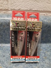 2 Yo Zuri Sashimi Popper F 3" 3/8oz R1064 Model Color Change Baits Rare!