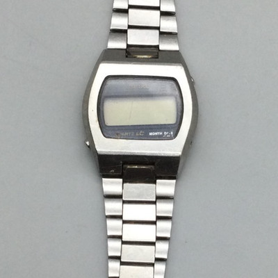 Vintage Seiko LC Digital Watch Mens 0439-4009 Day Date 35mm BROKEN