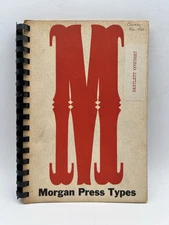 Morgan Press Types 1960 Typography Font Type Foundry Typeface Spiral Paperback