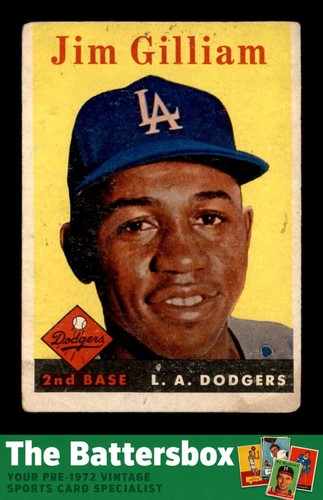 Jim Gilliam #215 1958 Topps card