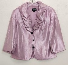 Adriana Papell evening formal Jacket 10 lavender purple 3/4 sleeve