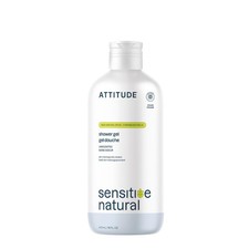 ATTITUDE Body Wash for Sensitive Skin with Oat, 16 Fl Oz Pack of 1 , WHITE