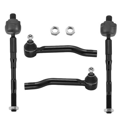 Set of 4 Front Inner Outer Tie Rod Ends For Nissan Rogue 2014-2020 2.5L 2.0L