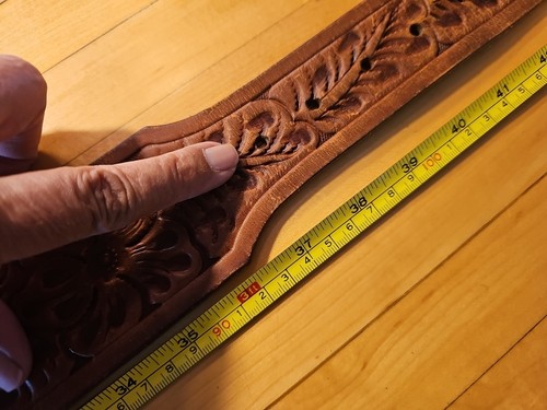 Vintage Hunter Ammunition Belt 3206 Brown Tooled Leather Ammo Belt 37-43 - Picture 16 of 19