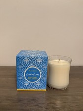 PartyLite Escential Jar Candle 8.4oz Peppermint Snowflake Glass With Box New