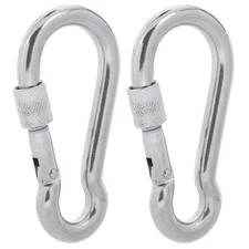 Carabiner Clips, 316 Stainless Steel Carabiner Clip, Heavy Duty Carabiner Hoo...