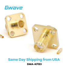 SMA Female Connector for .141' Series Cables with 4 Hole Flange, DC - 18GHz