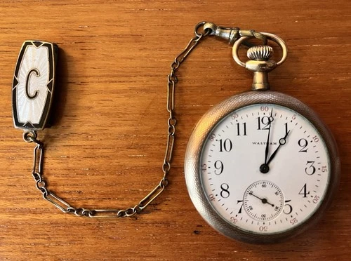 Antique Waltham Pocket Watch 1909 Gold Plated Wind Up Beautiful Engraving Inside