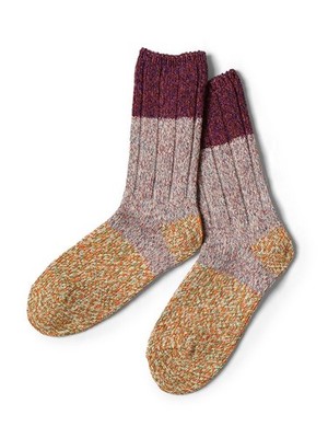 (ASK availability First) Kapital 56-Count Wool Gogh Mélange Socks  new