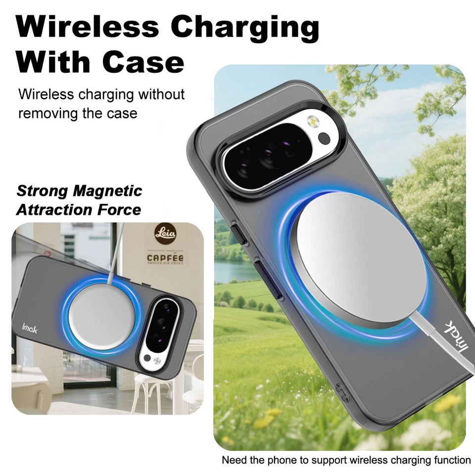 Estuche Rígido Magnético Transparente Anti-caída Colorido Para Google Pixel 10/Pro XL Foto 4 de 4