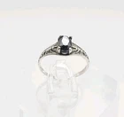 Wheeler Mftg Sterling Silver Vintage Hematite Ring Size 4