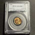 1918 Lincoln Wheat Cent — PCGS MS64 Red 🔥