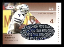 2003 SAGE Terence Newman Autos Bronze Auto /420 Kansas State Wildcats TV2204