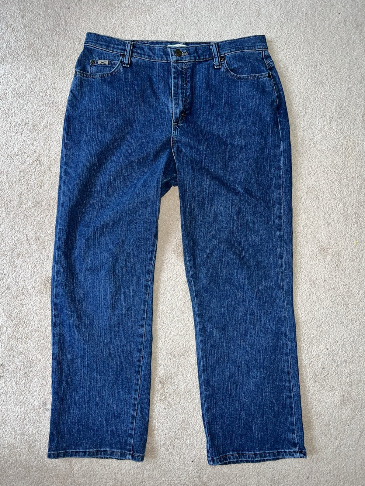 JEANS - Lee - Relaxed Straight Leg - At the Waist - Dark Blue - Sz 14 Short