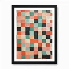Minimalistic Crochet Fabric   Art P Framed Wall Art Poster Canvas Print Picture