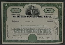 E. J. Korvette, Inc. 1962 100 Shares