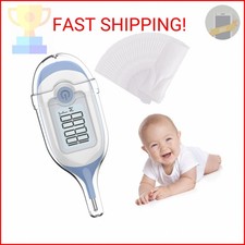 Digital Rectal Thermometer for Baby, Infant Thermometer, with 30 Probe Covers, Q