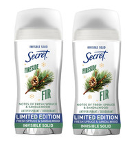 Secret Fresh Invisible Solid Antiperspirant Fireside Fir 2.6 oz Deodorant 2 Pack