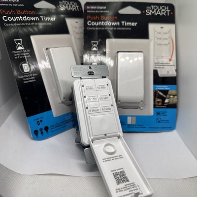 GE My Touch Smart Simple Set In-Wall Prog Dig Timer White 25055 Lot Of 2 New +++