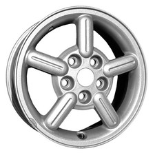 15x6 5 Spoke Refurbished Aluminum Wheel Painted Silver 560-65770