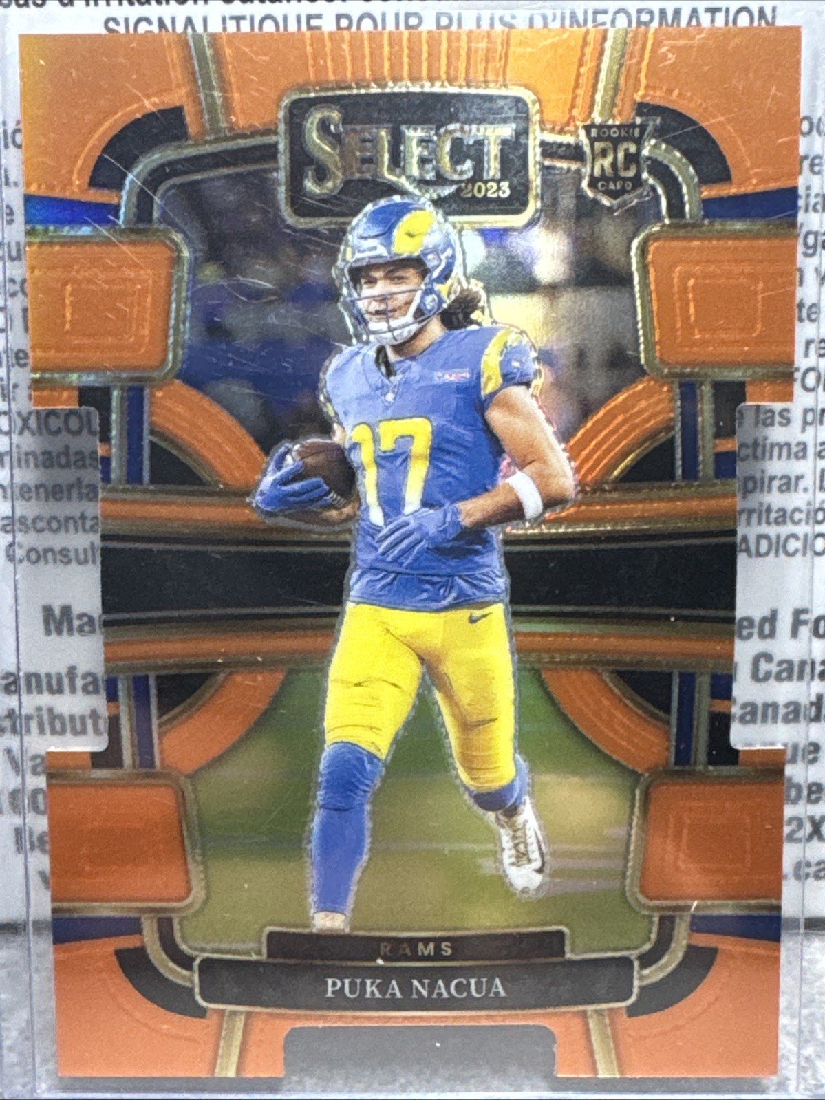 2023 Panini Select - Concourse Puka Nacua #56 Orange Prizm Die-Cut /499 (RC) 🔥