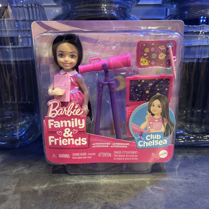 Barbie Family & Friends Club Chelsea ASTRONOMER Doll Mattel 6" Figure NEW