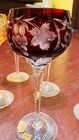 Vintage Set of 6 Hand-Cut Lead Crystal Wine Glasses | Original labels — photo 5