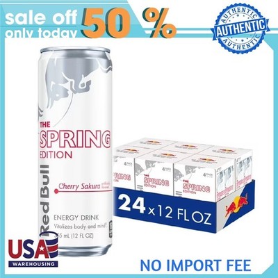 Red Bull Spring Edition Energy Drink, Cherry Sakura, 12 fl. oz., 6 x 4 cans
