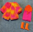 Vintage Mod Mattel Francie Doll Wild Bunch #1766 Dress Coat Boots Vibrant Color