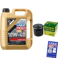 Mann Inspektionspaket 5L Liqui Moly 10W-40 FüR Suzuki Alto 1.0 1.1 Vitara