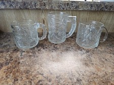 McDonalds set of 3 Batman Forever Coffee Mugs Cups Riddler Robin Two Face 3D 